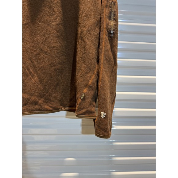 Kuhl Revel 1/4 Zip Fleece Pullover Sweater Mens XL Brown Heathered Performance - Picture 2 of 4